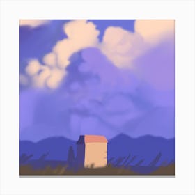 Clouds as big as mountains Canvas Print