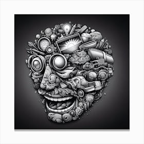 Doodle Head Canvas Print