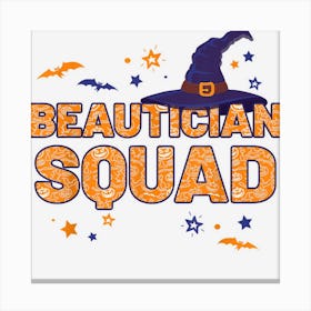 Beautician Squad Witch Halloween Matching Stylist Canvas Print