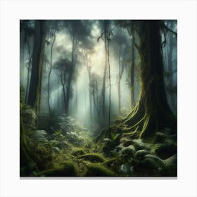 Mossy Forest 1 Canvas Print