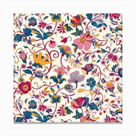 Sunny Meadow London Fabrics Floral Pattern 4 Canvas Print