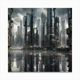 Futuristic City 25 Canvas Print