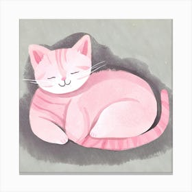 Pink Cat Canvas Print