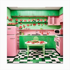 Pink Kitchen Canvas Print