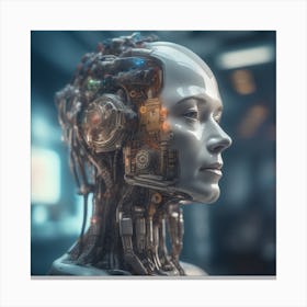 Cyborg Woman 96 Canvas Print