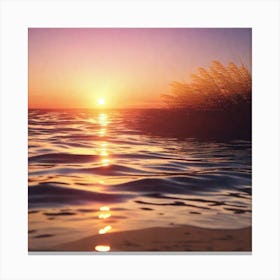 Sunset In The Sea Canvas Print