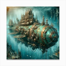 Steampunk Submarine 1 Canvas Print