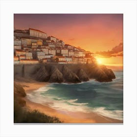 Sunset In Portugal 2 Canvas Print