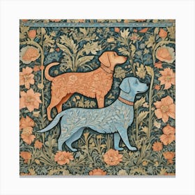 william morris dogs Canvas Print