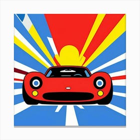 Dynamic Pop Art Motion Racing Illustration Canvas Print