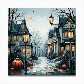 Halloween Street Canvas Print