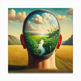 Landscape In The Head Canvas Print