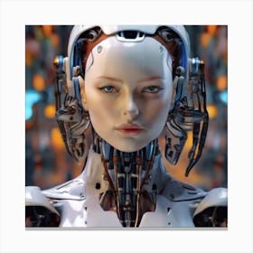 Cyborg Woman Canvas Print