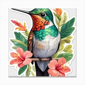 Hummingbird colorful Canvas Print