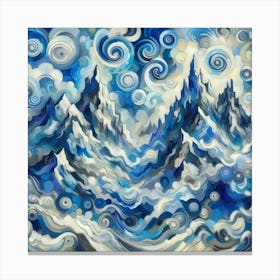 Blue Sky With Swirls Canvas Print