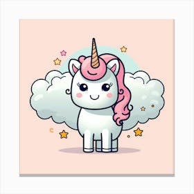 Cute Unicorn 89 Canvas Print