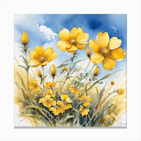 Yellow Cosmos 5 Canvas Print