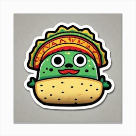 Taco Sticker 4 Canvas Print