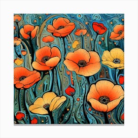 Poppies 17 Canvas Print