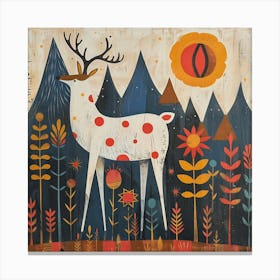 Deer In The Forest Canvas Print