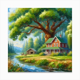 House By The River 2 Canvas Print