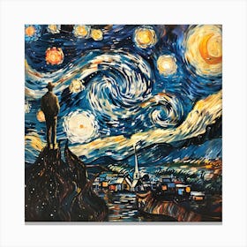 In Style of Van Gogh a version of Starry, Starry Night Canvas Print