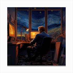 Home office by Van Gogh's heir Canvas Print