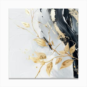 Gold Leaves Canvas Print 5 Canvas Print