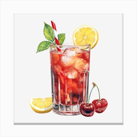 Cherry Iced Tea 1 Canvas Print