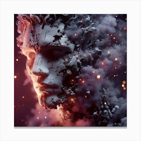 Man In A Fire Canvas Print