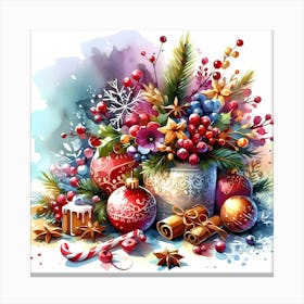 Christmas Ornaments Canvas Print