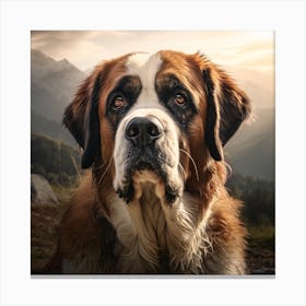 St Bernard Dog 1 Canvas Print