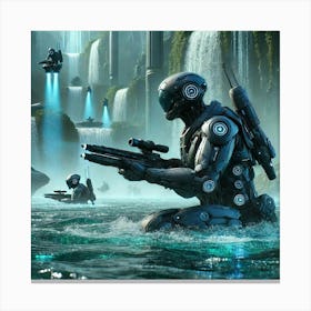 Cascade Sovereignty Scifi Torrent Scouts Canvas Print