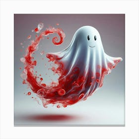 Ghost In Blood 3 Canvas Print