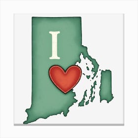 I Love Massachusetts 1 Canvas Print