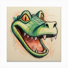 Alligator Head 3 Canvas Print