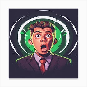 Man With A Shocked Face Canvas Print