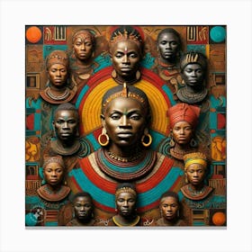 Diverse cultures display of African cultures Canvas Print