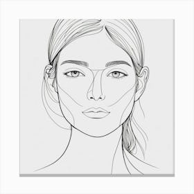 Face Drawing Canvas Print