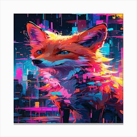 Fox In The City Canvas Print