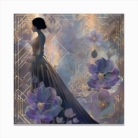 Woman In A Dress 13 Canvas Print