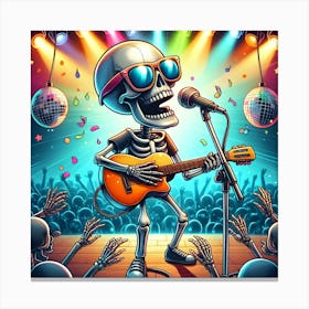 Skeleton Musician 1 Canvas Print