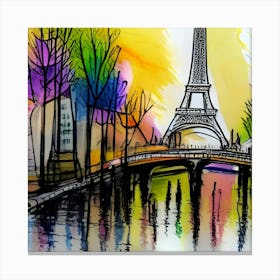 Paris Skyline Canvas Print