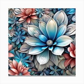 Blue Hue Garden Canvas Print
