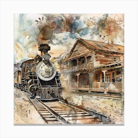 Vintage Steam Train 6 Canvas Print