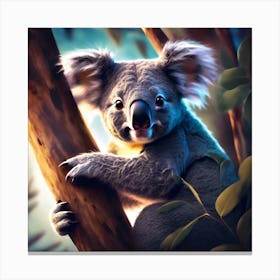 Koala Bear in the Eucalyptus Canvas Print