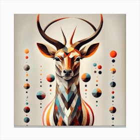 Abstract Deer Canvas Print