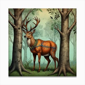 Deer In The Forest 17 Canvas Print