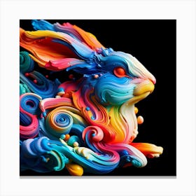 Colorful Rabbit Canvas Print