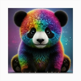 Rainbow Panda Canvas Print